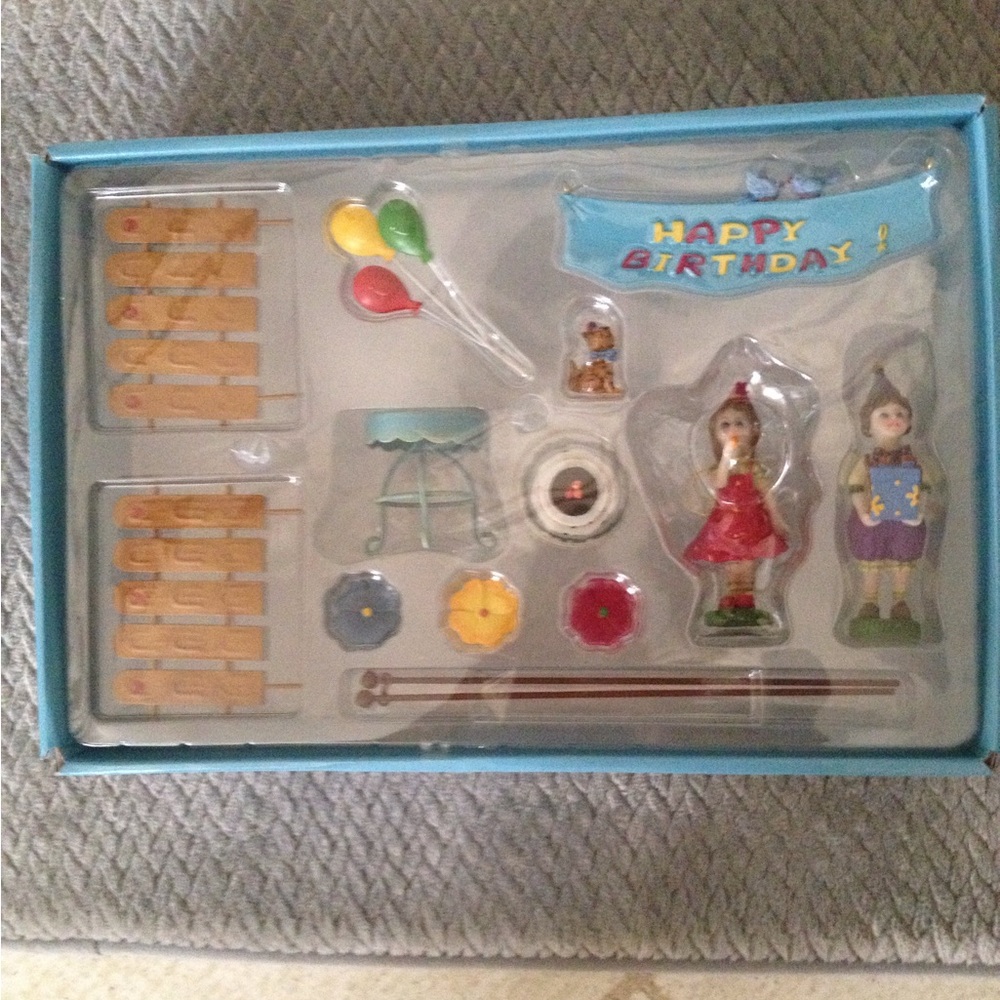 Fairy Garden Festive Birthday Figurine Set